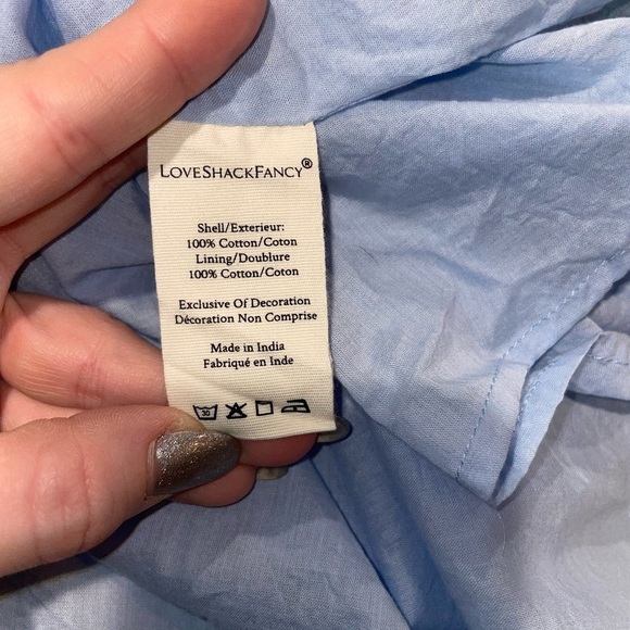 New! LoveShackFancy Anne Stripe Midi Dress 🩵 Medium NWT! - Picture 16 of 16